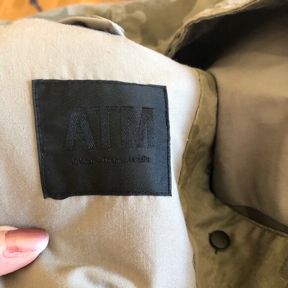 ATM Camo Print Army Green Trucker Jacket - Picture 7 of 7
